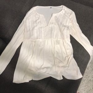 Cream boho blouse